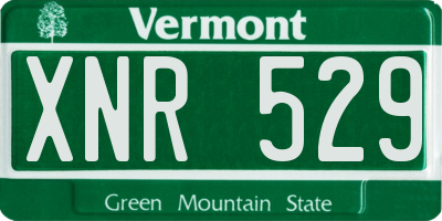 VT license plate XNR529