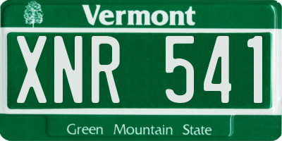 VT license plate XNR541