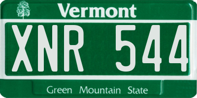 VT license plate XNR544
