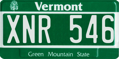 VT license plate XNR546