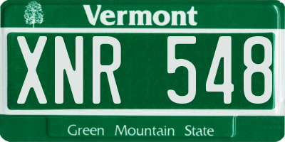 VT license plate XNR548