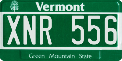 VT license plate XNR556