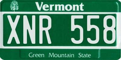 VT license plate XNR558
