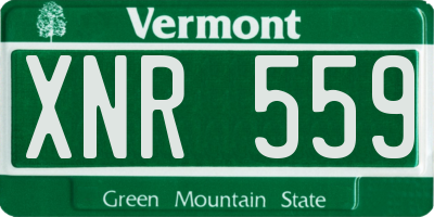 VT license plate XNR559