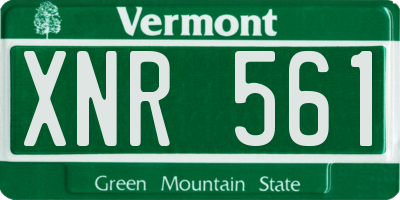 VT license plate XNR561