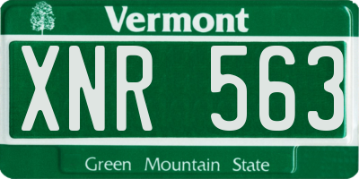 VT license plate XNR563