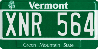VT license plate XNR564