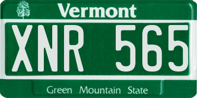 VT license plate XNR565