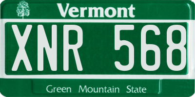 VT license plate XNR568