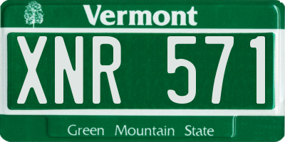 VT license plate XNR571