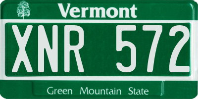VT license plate XNR572