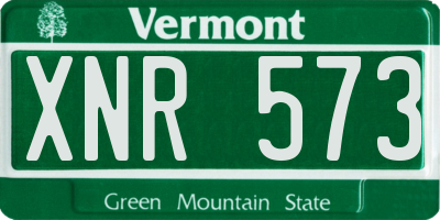 VT license plate XNR573