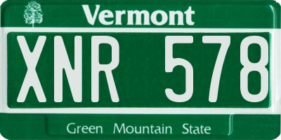 VT license plate XNR578