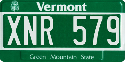 VT license plate XNR579