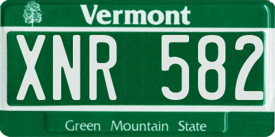 VT license plate XNR582