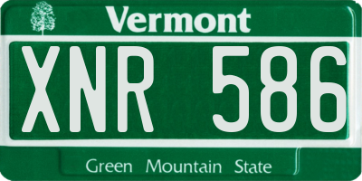 VT license plate XNR586