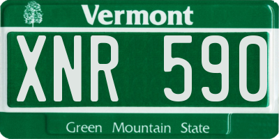 VT license plate XNR590