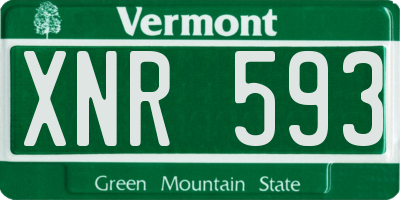 VT license plate XNR593