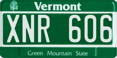 VT license plate XNR606