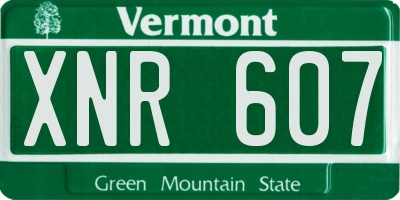 VT license plate XNR607