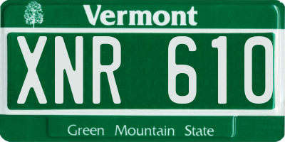 VT license plate XNR610