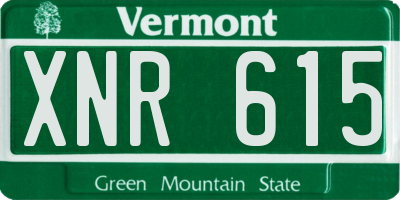 VT license plate XNR615