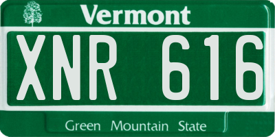 VT license plate XNR616