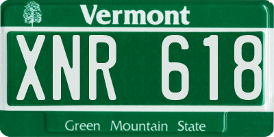 VT license plate XNR618