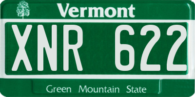 VT license plate XNR622