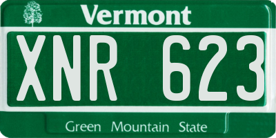 VT license plate XNR623