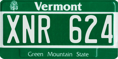 VT license plate XNR624