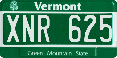 VT license plate XNR625