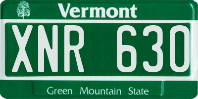 VT license plate XNR630