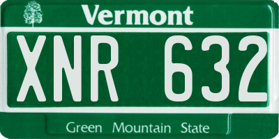 VT license plate XNR632