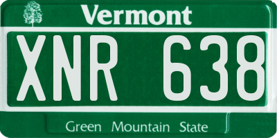 VT license plate XNR638