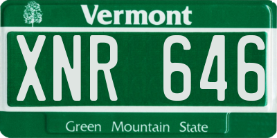 VT license plate XNR646
