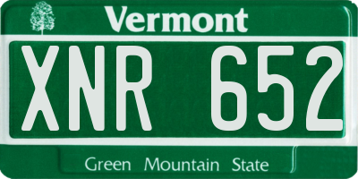 VT license plate XNR652