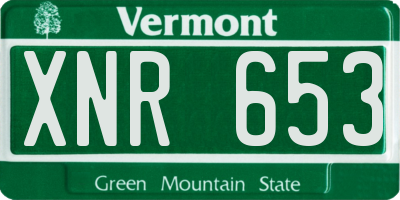 VT license plate XNR653