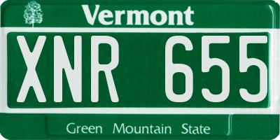 VT license plate XNR655
