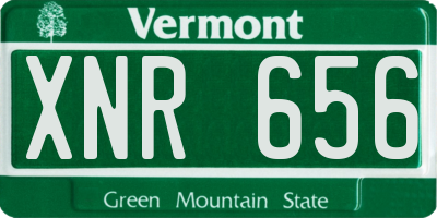 VT license plate XNR656