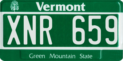 VT license plate XNR659