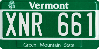 VT license plate XNR661