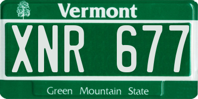 VT license plate XNR677