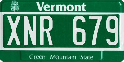 VT license plate XNR679