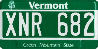 VT license plate XNR682