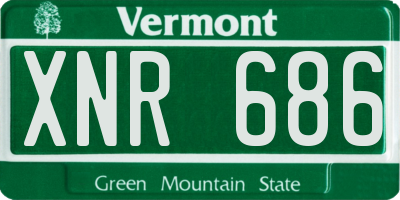 VT license plate XNR686