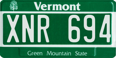 VT license plate XNR694