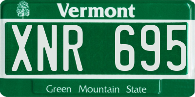 VT license plate XNR695