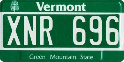 VT license plate XNR696