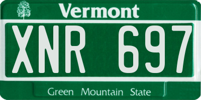 VT license plate XNR697